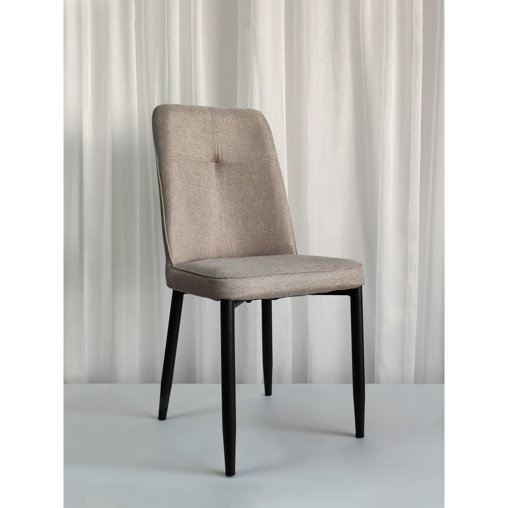 Стул металлический Baizheng 87×53×45 см, текстиль, светло-серый, до 150 кг