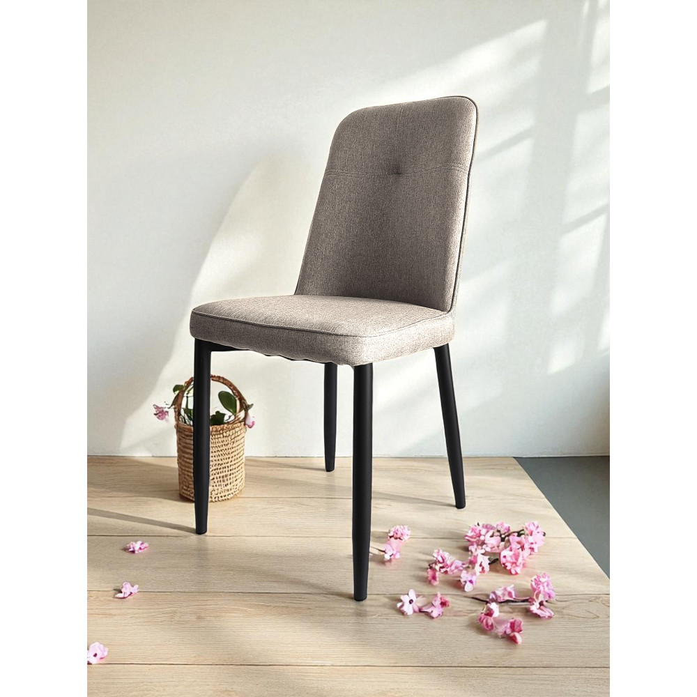 Стул металлический Baizheng 87×53×45 см, текстиль, светло-серый, до 150 кг