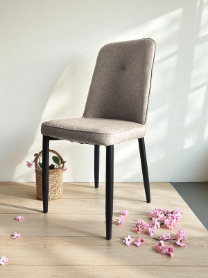 Стул металлический Baizheng 87×53×45 см, текстиль, бежевый, до 150 кг
