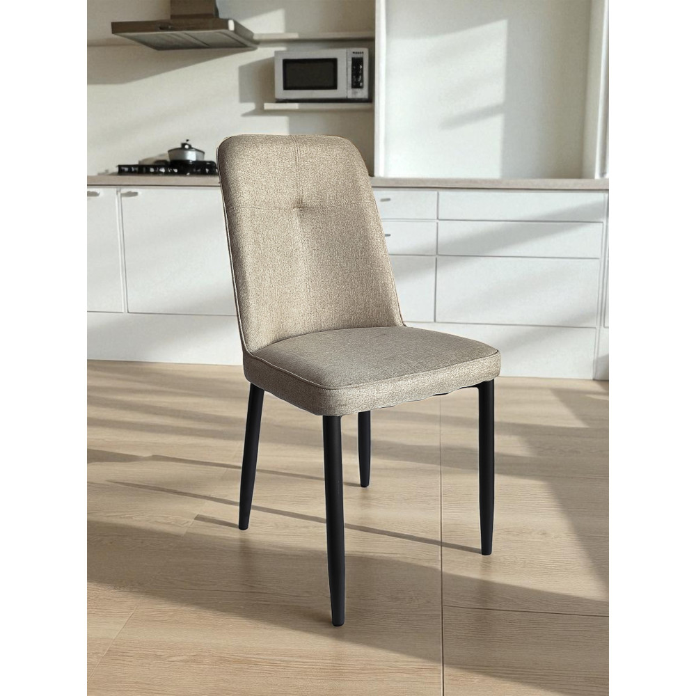 Стул металлический Baizheng 87×53×45 см, текстиль, светло-серый, до 150 кг