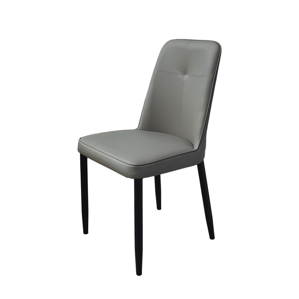 Стул металлический Baizheng 87×53×45 см, искусственная кожа, серый, до 150 кг