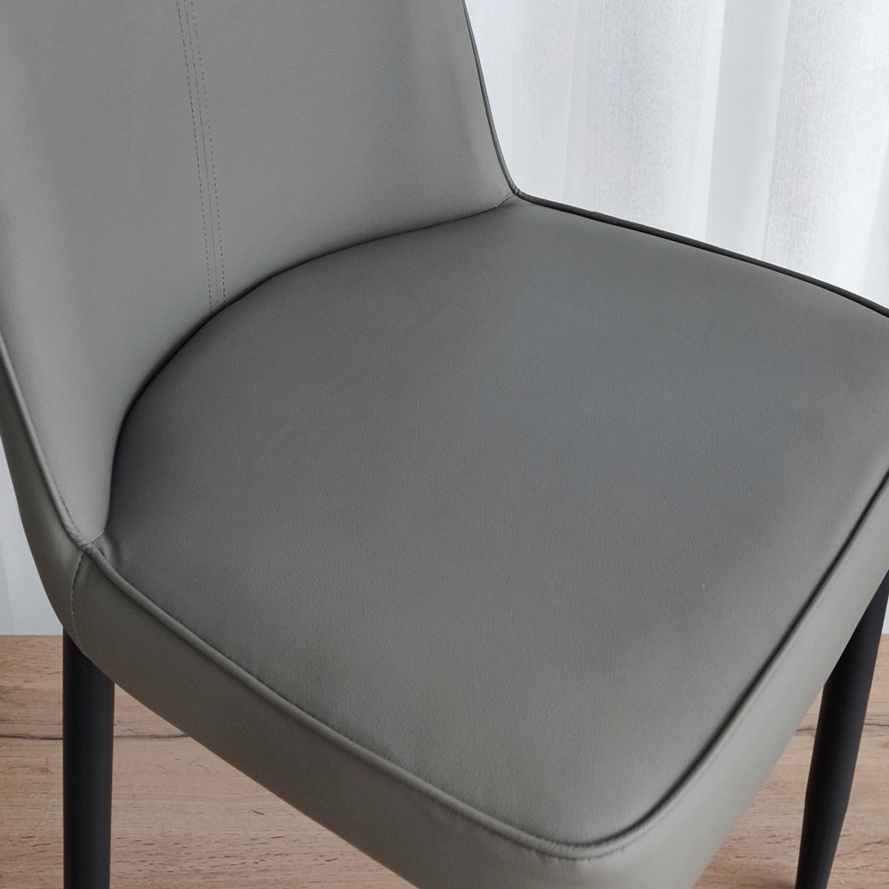 Стул металлический Baizheng 87×53×45 см, искусственная кожа, серый, до 150 кг