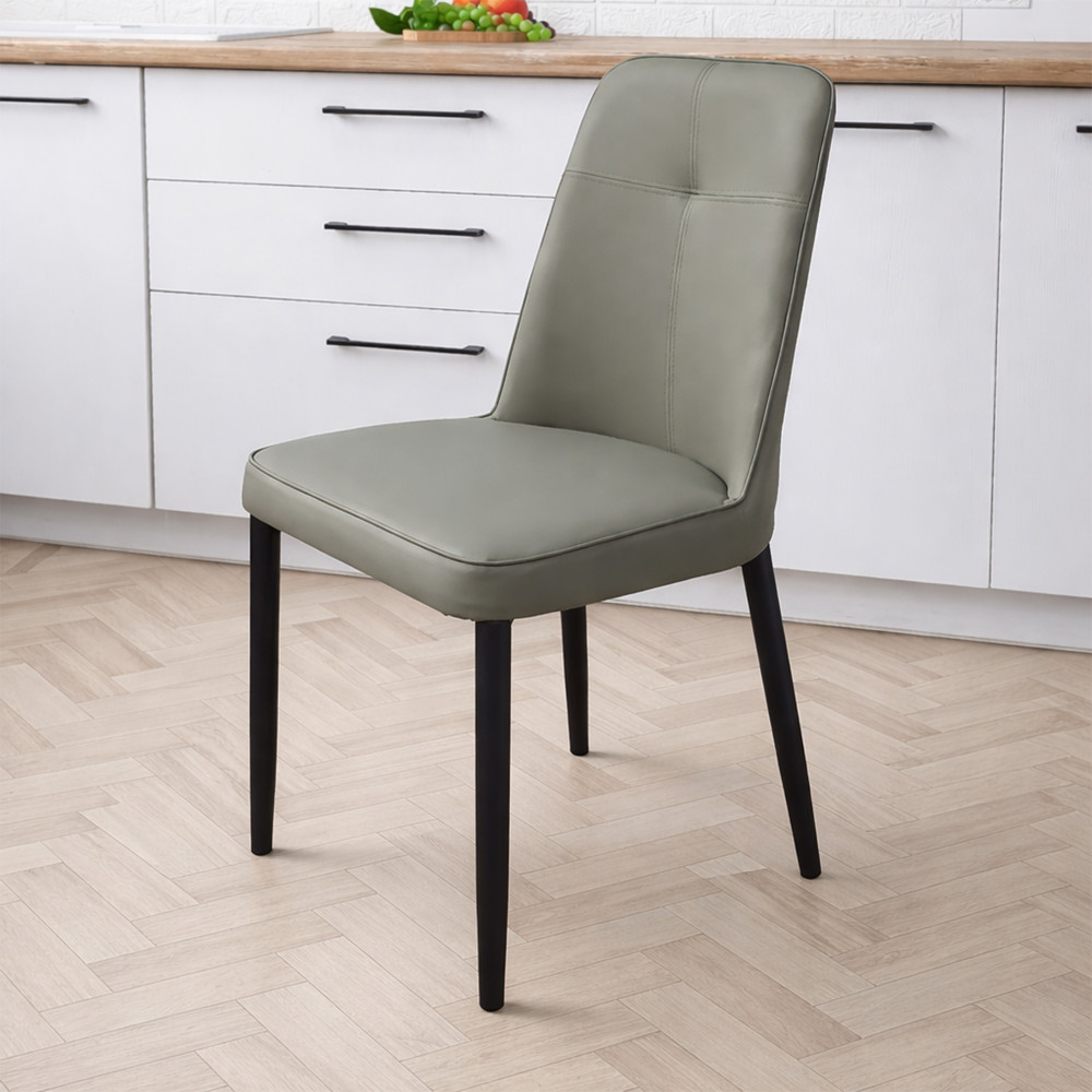 Стул металлический Baizheng 87×53×45 см, искусственная кожа, серый, до 150 кг