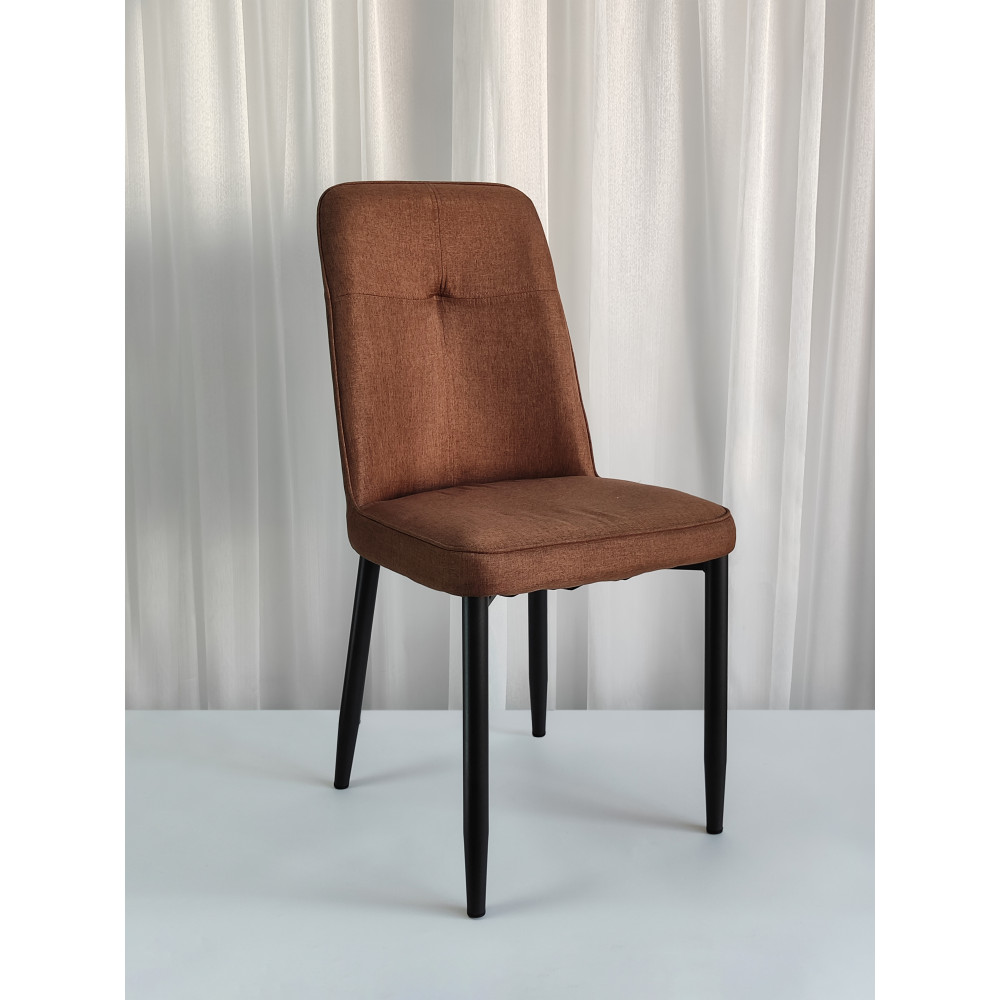 Стул металлический Baizheng 87×53×45 см, текстиль, коричневый, до 150 кг