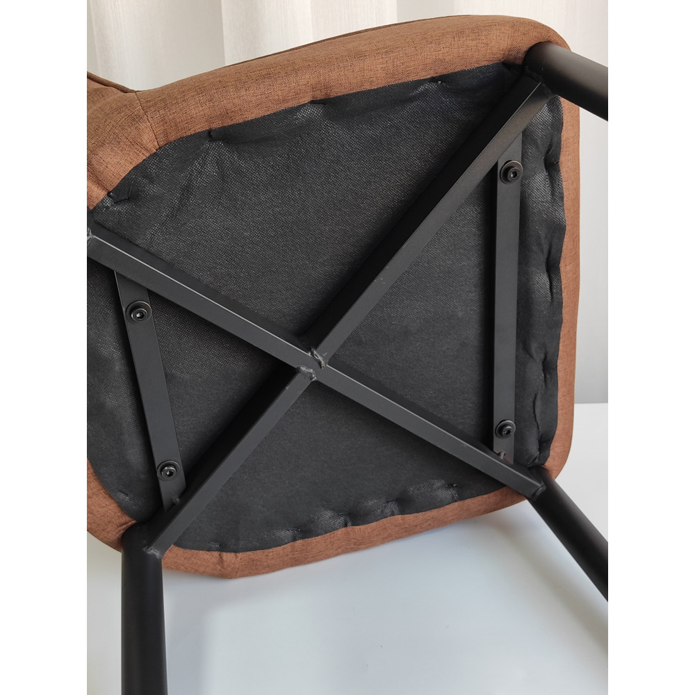Стул металлический Baizheng 87×53×45 см, текстиль, коричневый, до 150 кг