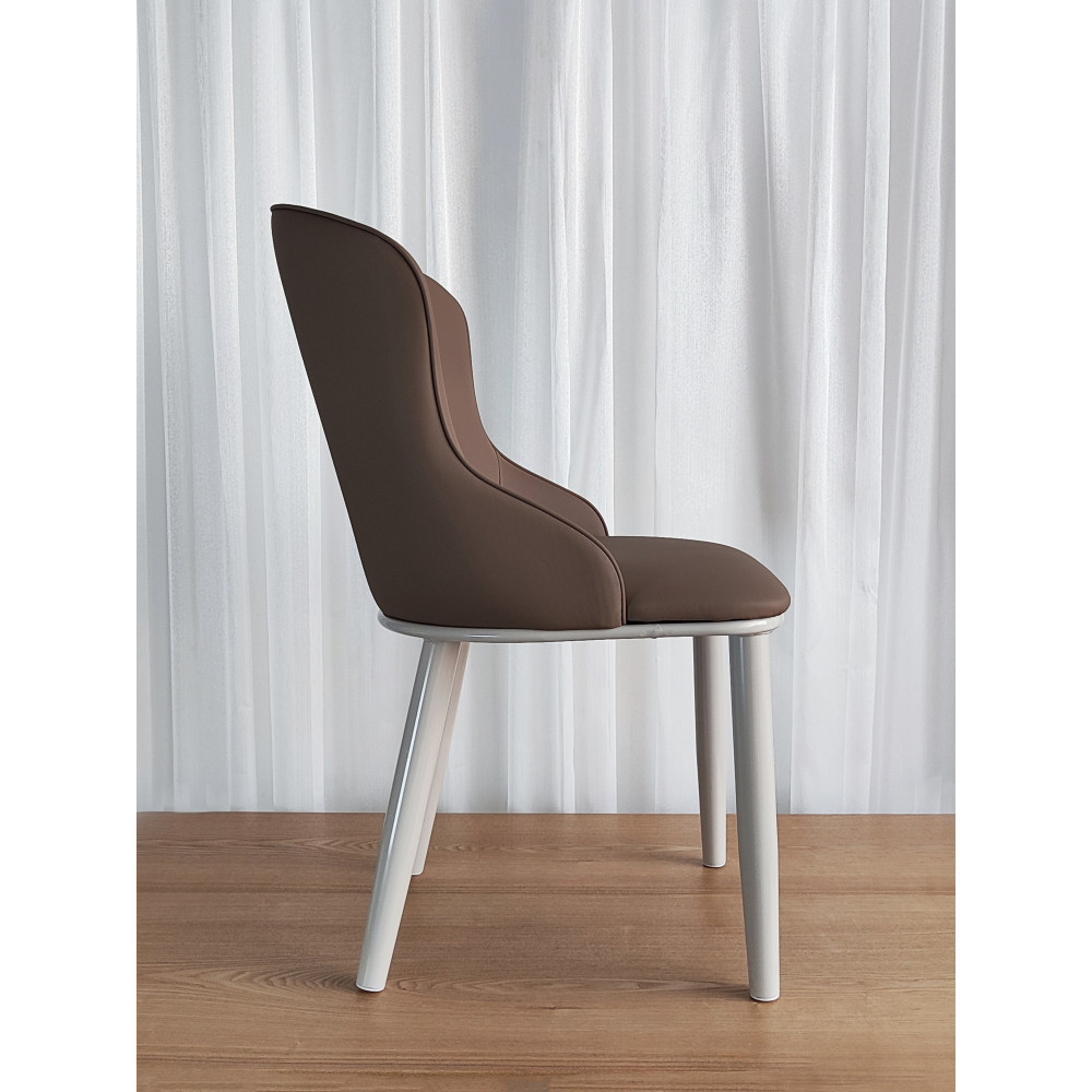 Стул металлический Baizheng 87×47×46 см, искусственная кожа, коричневый, до 150 кг
