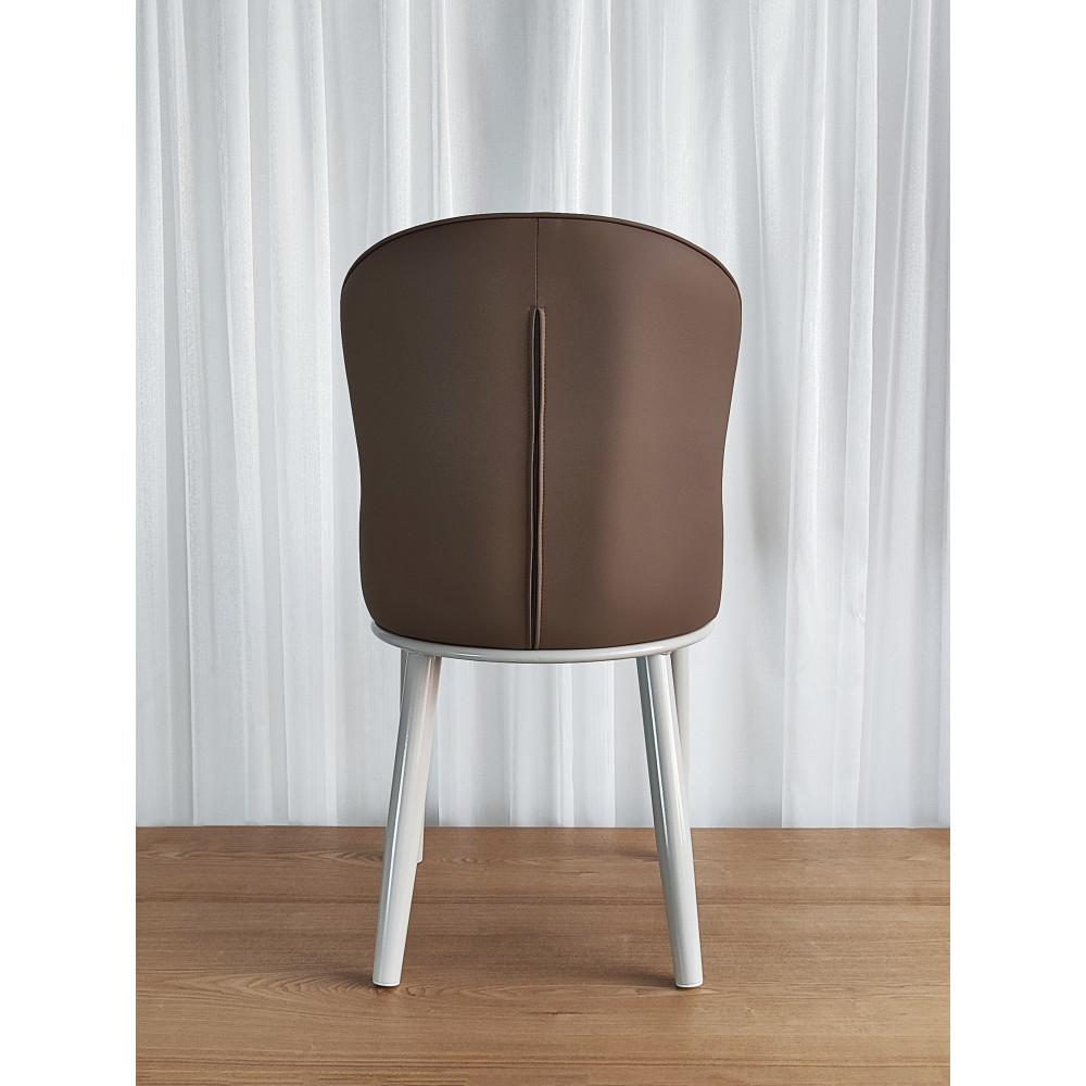 Стул металлический Baizheng 87×47×46 см, искусственная кожа, коричневый, до 150 кг