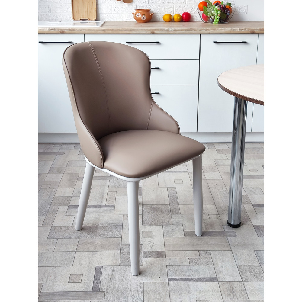 Стул металлический Baizheng 87×47×46 см, искусственная кожа, коричневый, до 150 кг
