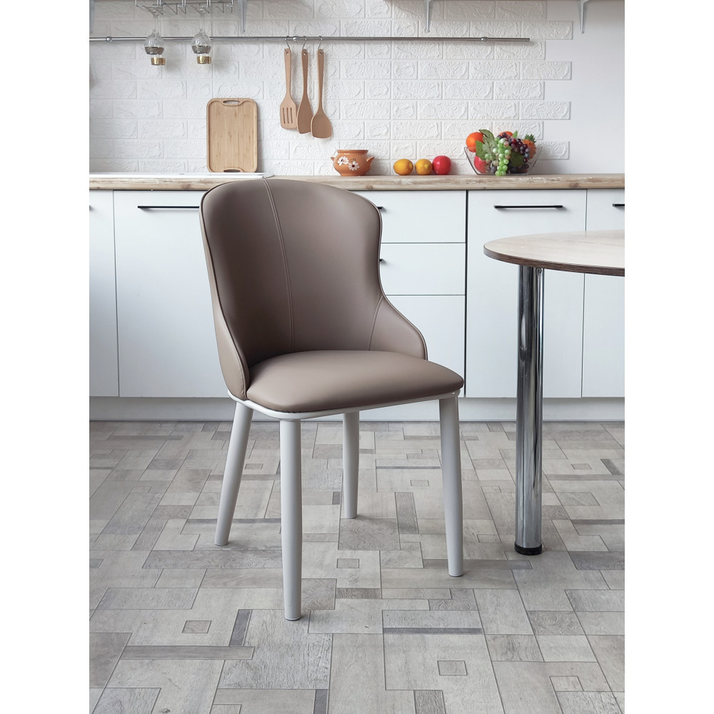 Стул металлический Baizheng 87×47×46 см, искусственная кожа, коричневый, до 150 кг
