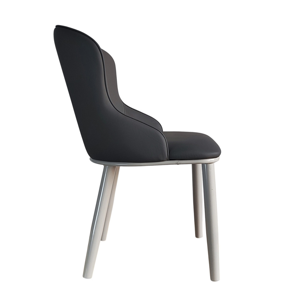 Стул металлический Baizheng 87×47×46 см, искусственная кожа, серый, до 150 кг