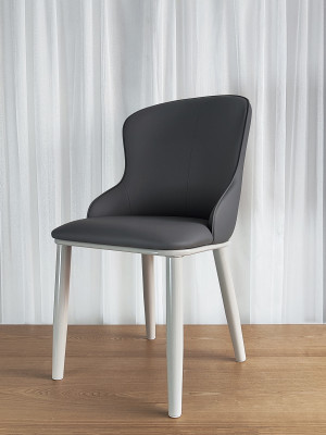Стул металлический Baizheng 87×47×46 см, искусственная кожа, серый, до 150 кг