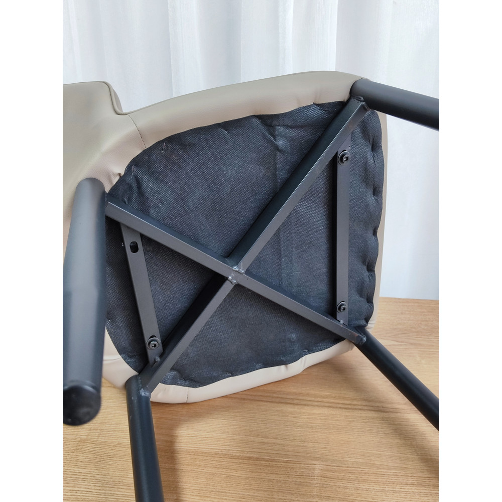 Стул металлический Baizheng BZ-103 87×44×45 см, искусственная кожа, бежевый, до 150 кг