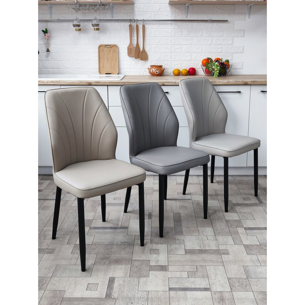 Стул металлический Baizheng BZ-103 87×44×45 см, искусственная кожа, бежевый, до 150 кг