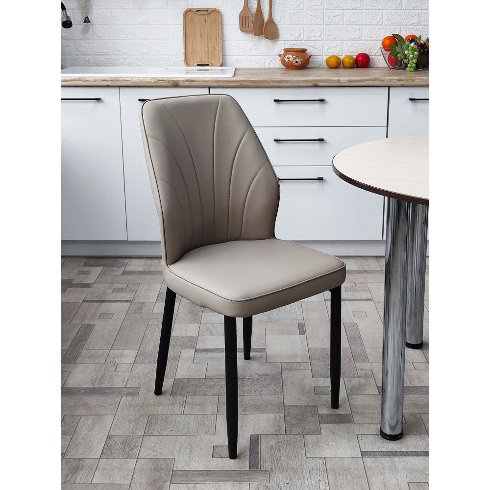 Стул металлический Baizheng BZ-103 87×44×45 см, искусственная кожа, бежевый, до 150 кг
