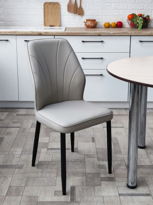 Стул металлический Baizheng BZ-103 87×44×45 см, искусственная кожа, светло-серый, до 150 кг Стул металлический Baizheng BZ-103 87×44×45 см, искусственная кожа, светло-серый, до 150 кг