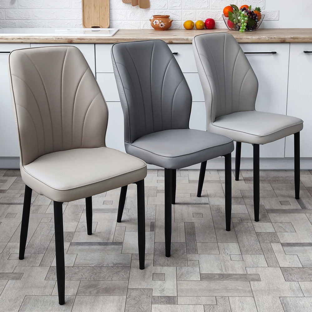 Стул металлический Baizheng BZ-103 44×45×87 см, искусственная кожа, серый, до 150 кг