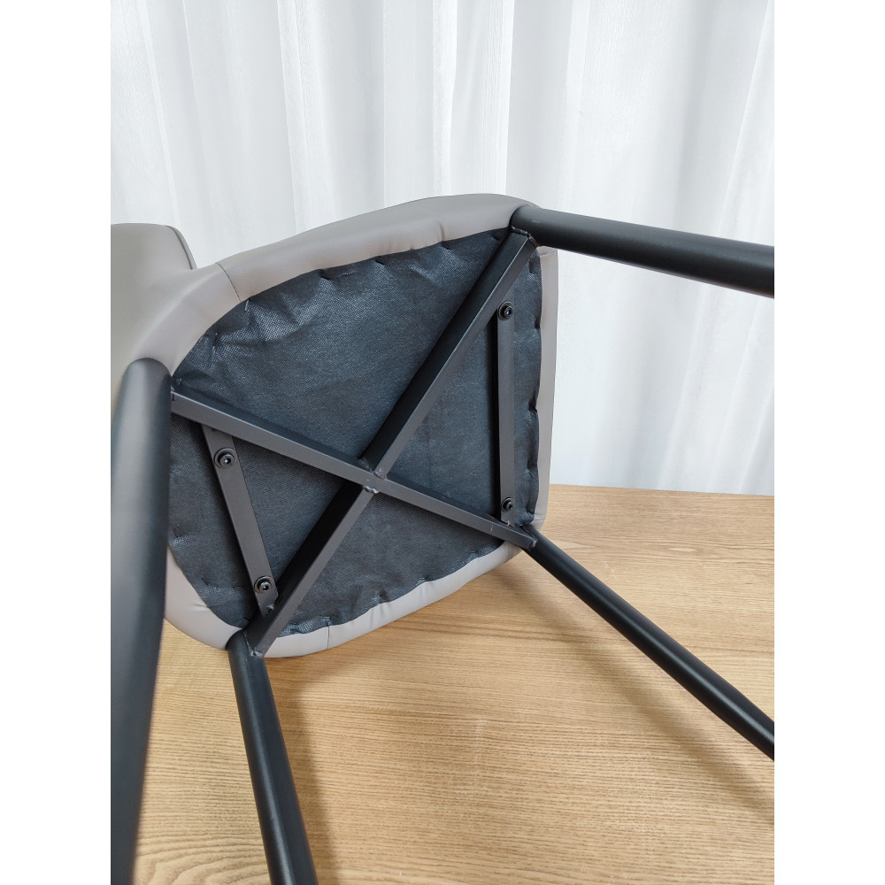 Стул металлический Baizheng BZ-103 44×45×87 см, искусственная кожа, серый, до 150 кг