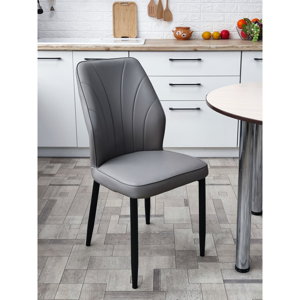 Стул металлический Baizheng BZ-103 44×45×87 см, искусственная кожа, серый, до 150 кг