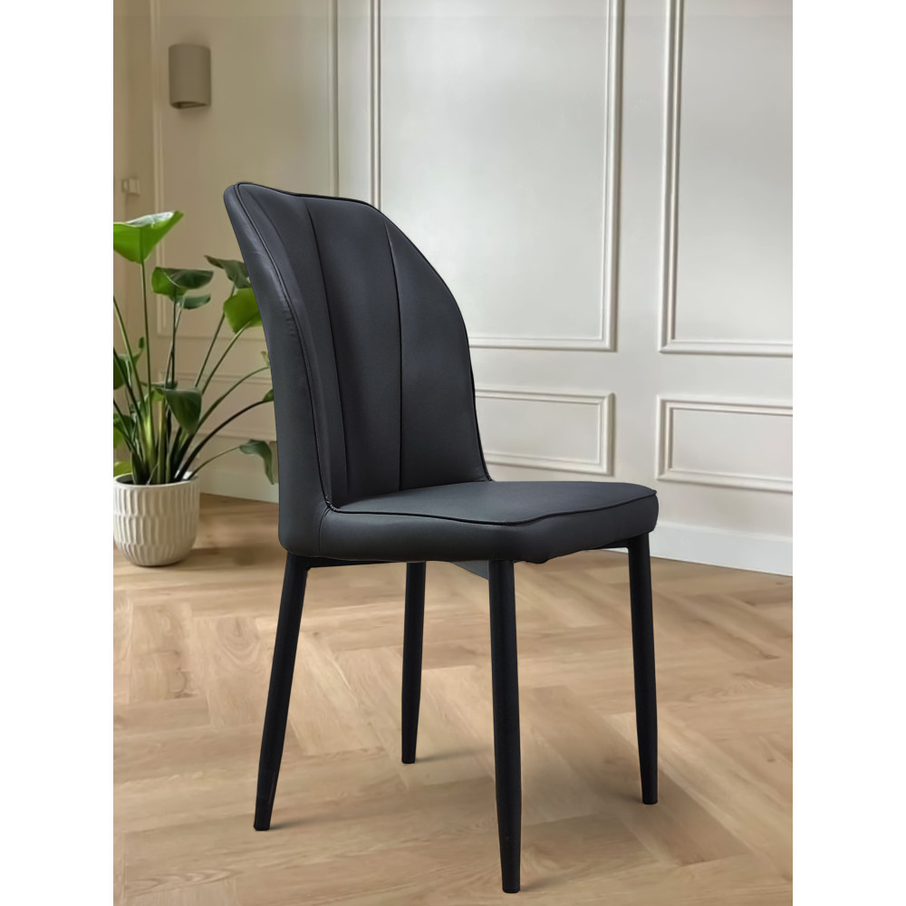 Стул металлический Baizheng 89×43×45 см, искусственная кожа, черный, до 150 кг