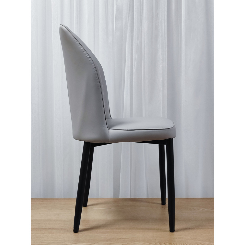 Стул металлический Baizheng 89×43×45 см, искусственная кожа, светло-серый, до 150 кг