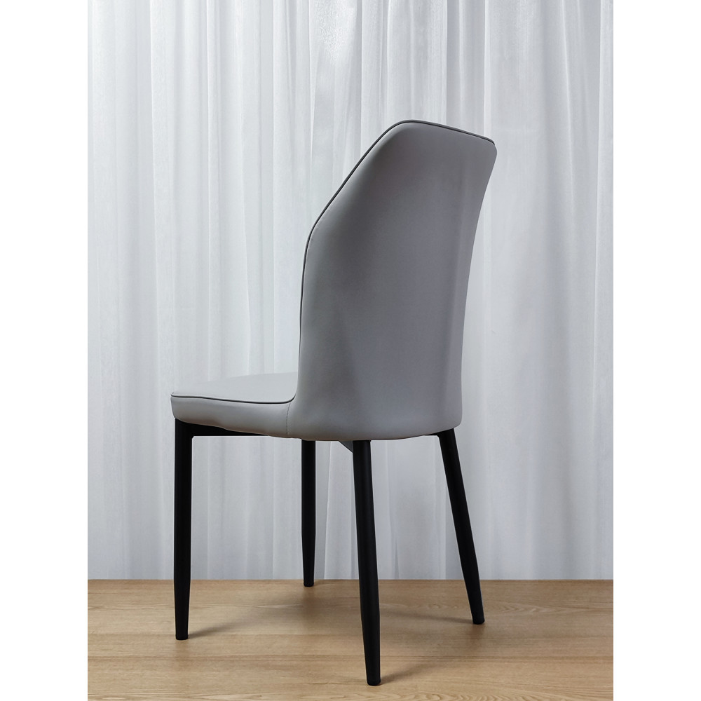 Стул металлический Baizheng 89×43×45 см, искусственная кожа, светло-серый, до 150 кг