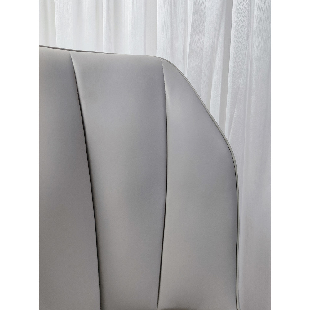 Стул металлический Baizheng 89×43×45 см, искусственная кожа, светло-серый, до 150 кг