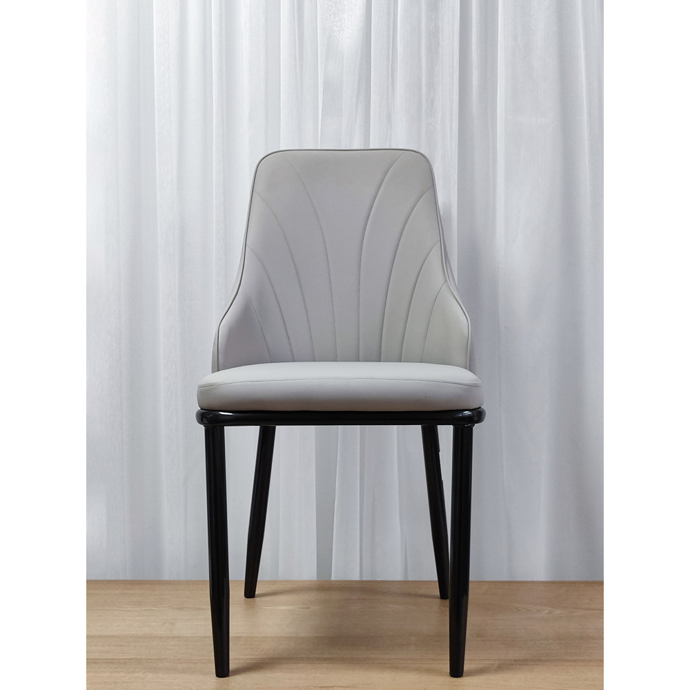 Стул металлический Baizheng 88×47×45 см, искусственная кожа, серый, до 150 кг