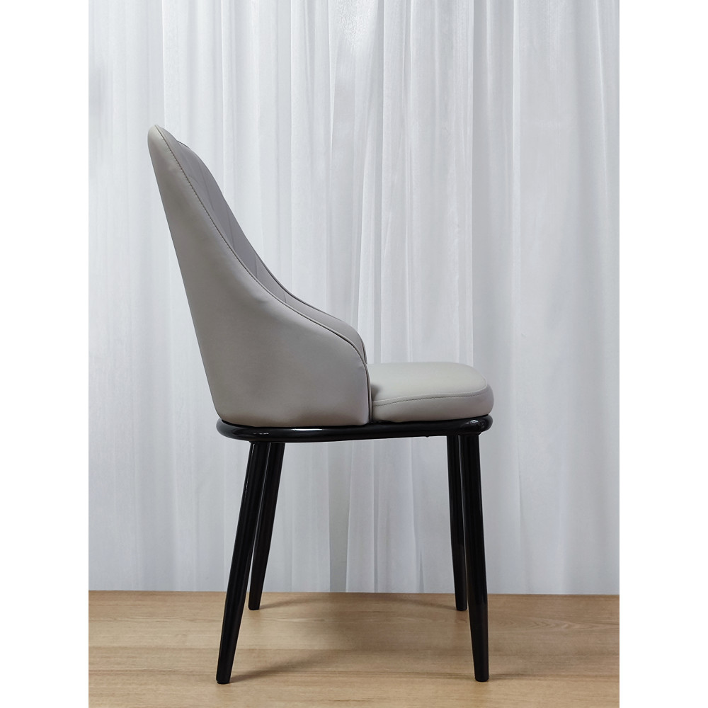 Стул металлический Baizheng 88×47×45 см, искусственная кожа, серый, до 150 кг