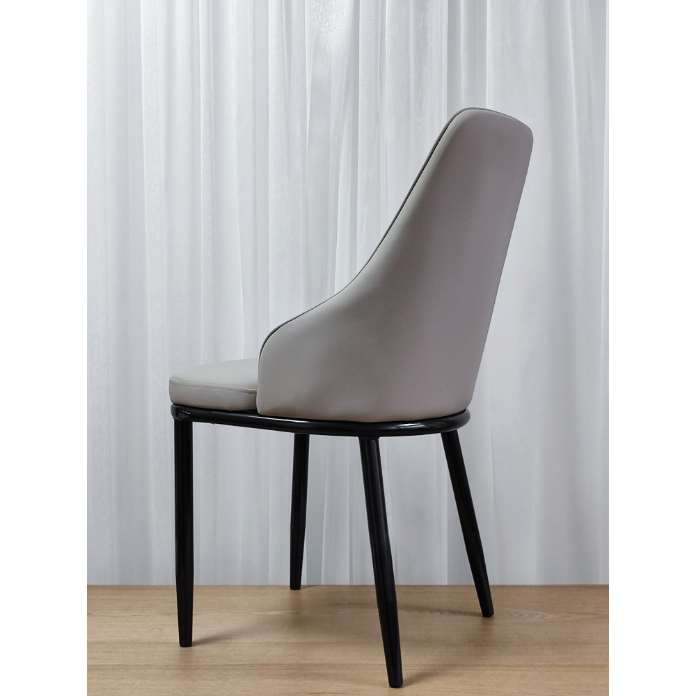 Стул металлический Baizheng 88×47×45 см, искусственная кожа, серый, до 150 кг