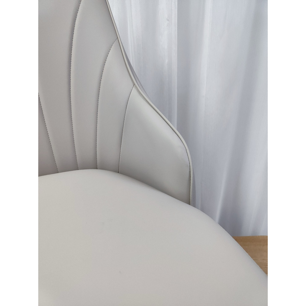 Стул металлический Baizheng 88×47×45 см, искусственная кожа, серый, до 150 кг