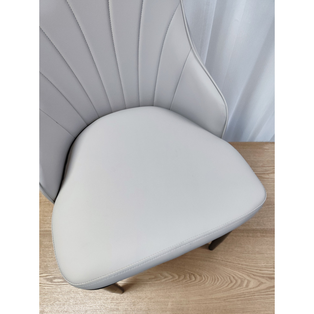 Стул металлический Baizheng 88×47×45 см, искусственная кожа, серый, до 150 кг