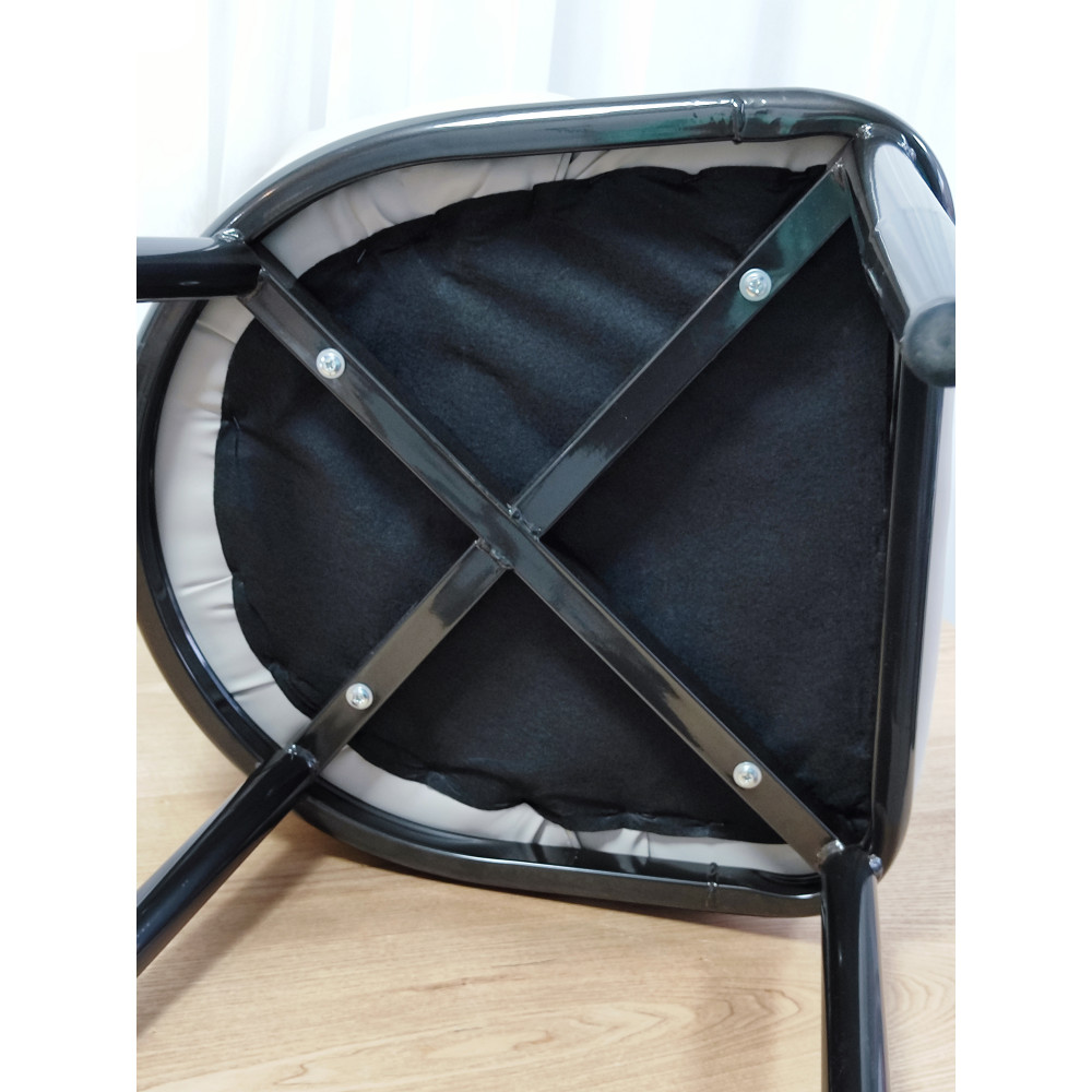 Стул металлический Baizheng 88×47×45 см, искусственная кожа, серый, до 150 кг