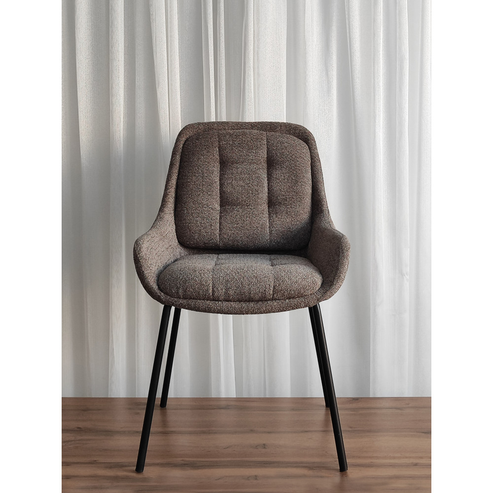 Стул металлический Baizheng BZ-6118K 57×64×86 см, коричневый, износостойкий текстиль, до 150 кг
