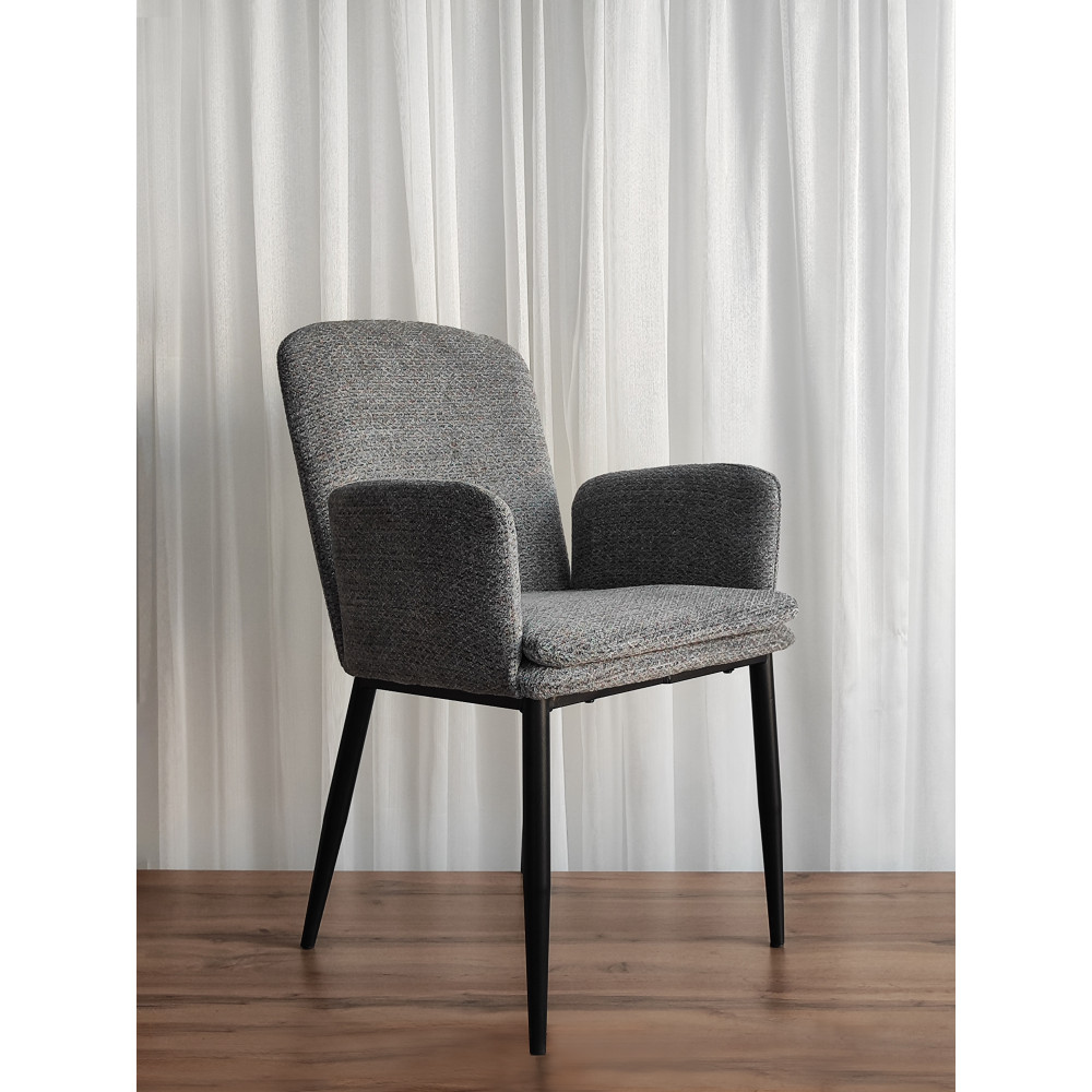 Стул металлический Baizheng BZ-6224SH 57×60×83 см, светло-серый, ткань, до 150 кг