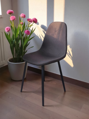 Стул металлический Baizheng 85*40*43 cм до 150 кг текстиль темно-коричневый