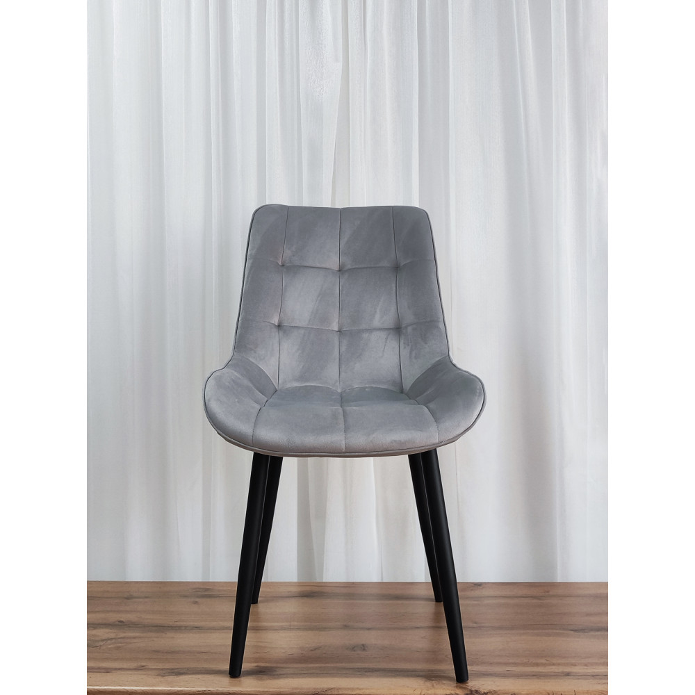 Стул металлический Baizheng 88×40×50 см, текстиль, светло-серый, до 150 кг