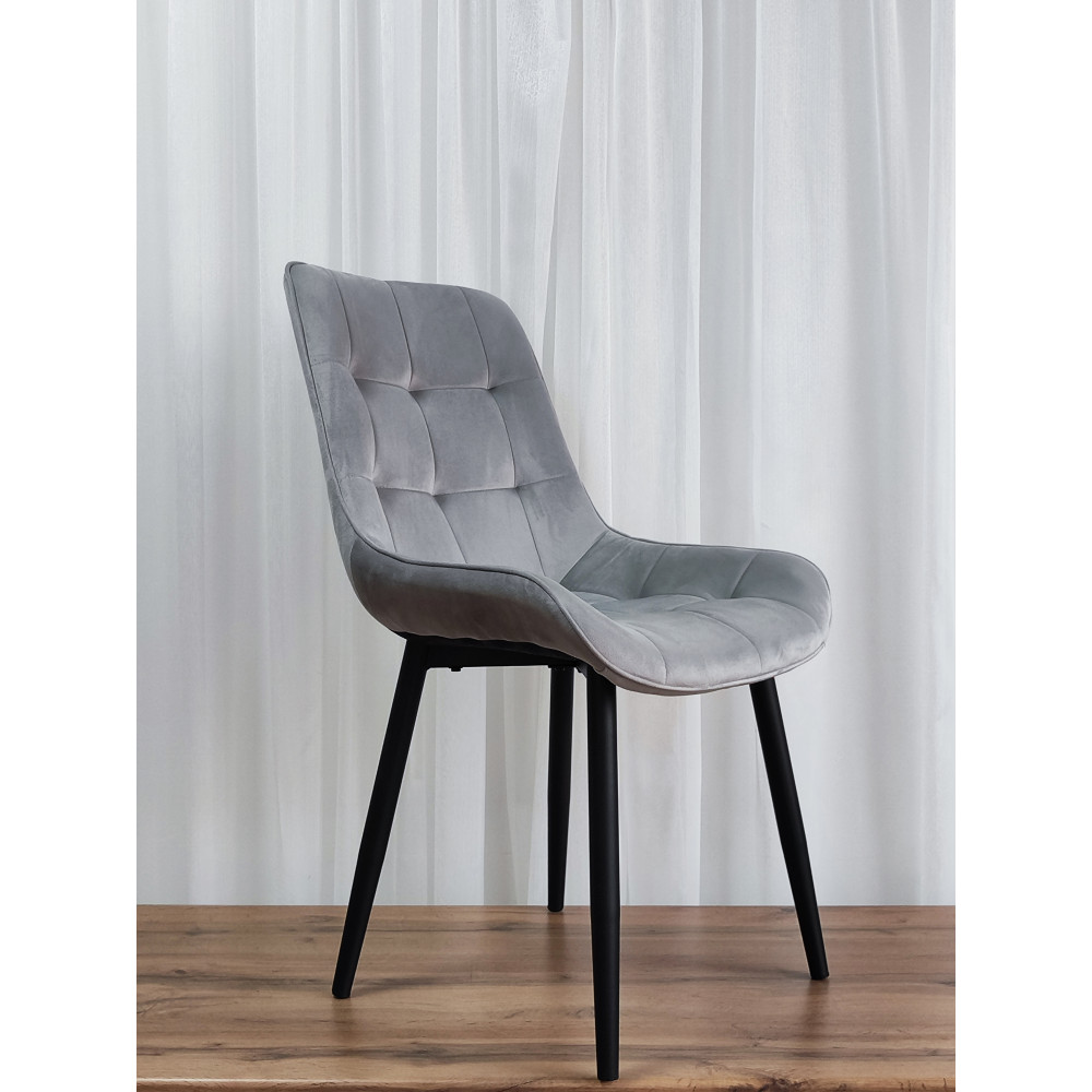 Стул металлический Baizheng 88×40×50 см, текстиль, светло-серый, до 150 кг