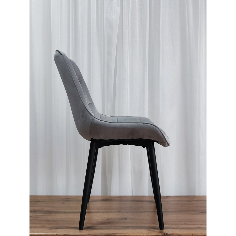 Стул металлический Baizheng 88×40×50 см, текстиль, светло-серый, до 150 кг