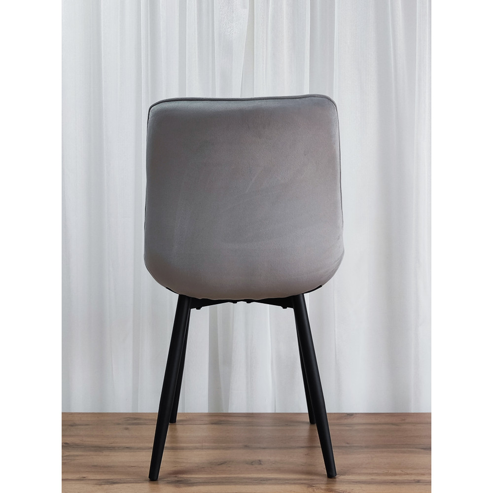 Стул металлический Baizheng 88×40×50 см, текстиль, светло-серый, до 150 кг