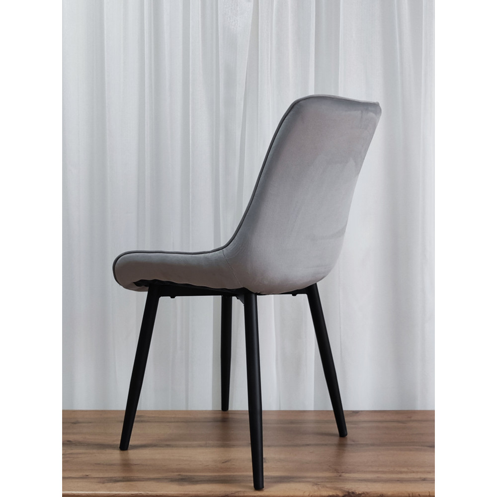 Стул металлический Baizheng 88×40×50 см, текстиль, светло-серый, до 150 кг