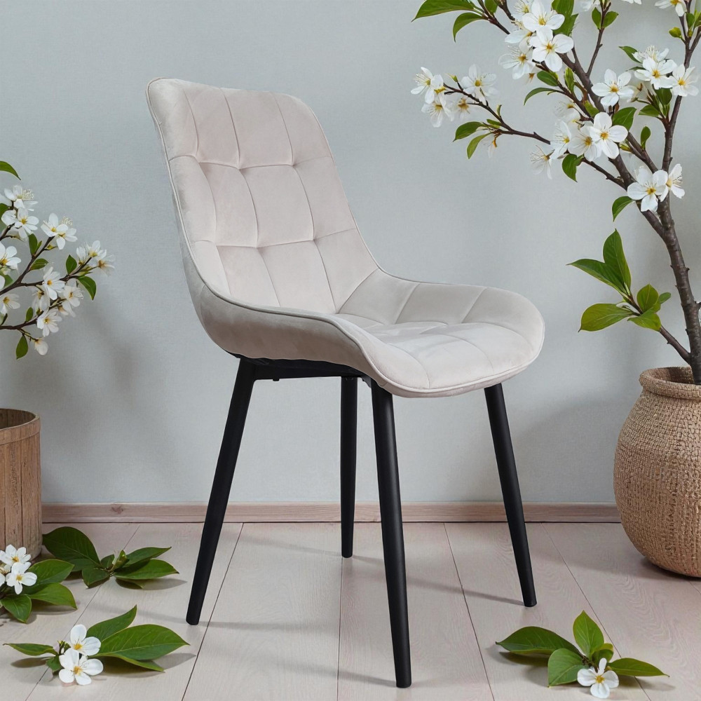 Стул металлический Baizheng 88×40×50 см, текстиль, бежевый, до 150 кг