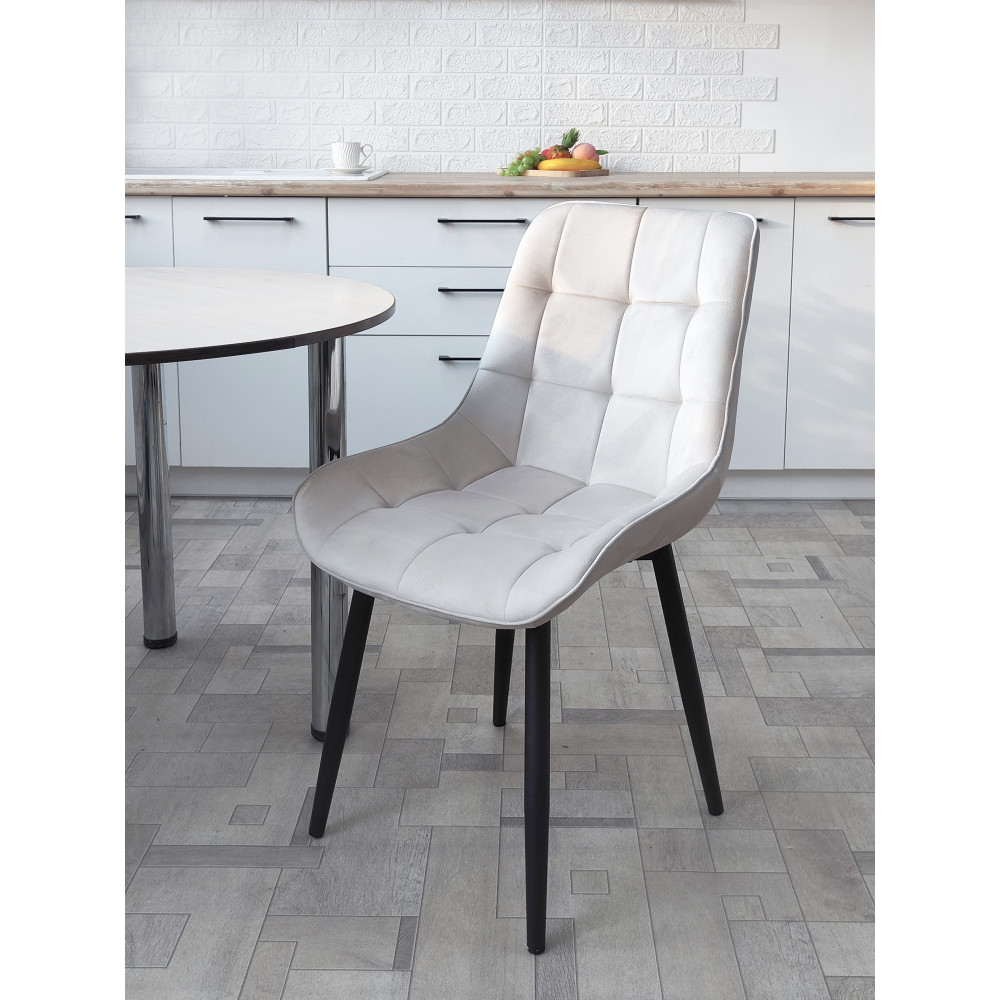 Стул металлический Baizheng 88×40×50 см, текстиль, бежевый, до 150 кг
