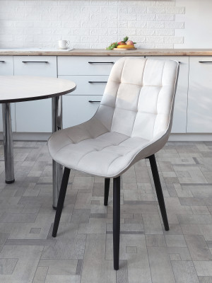 Стул металлический Baizheng 88×40×50 см, текстиль, бежевый, до 150 кг