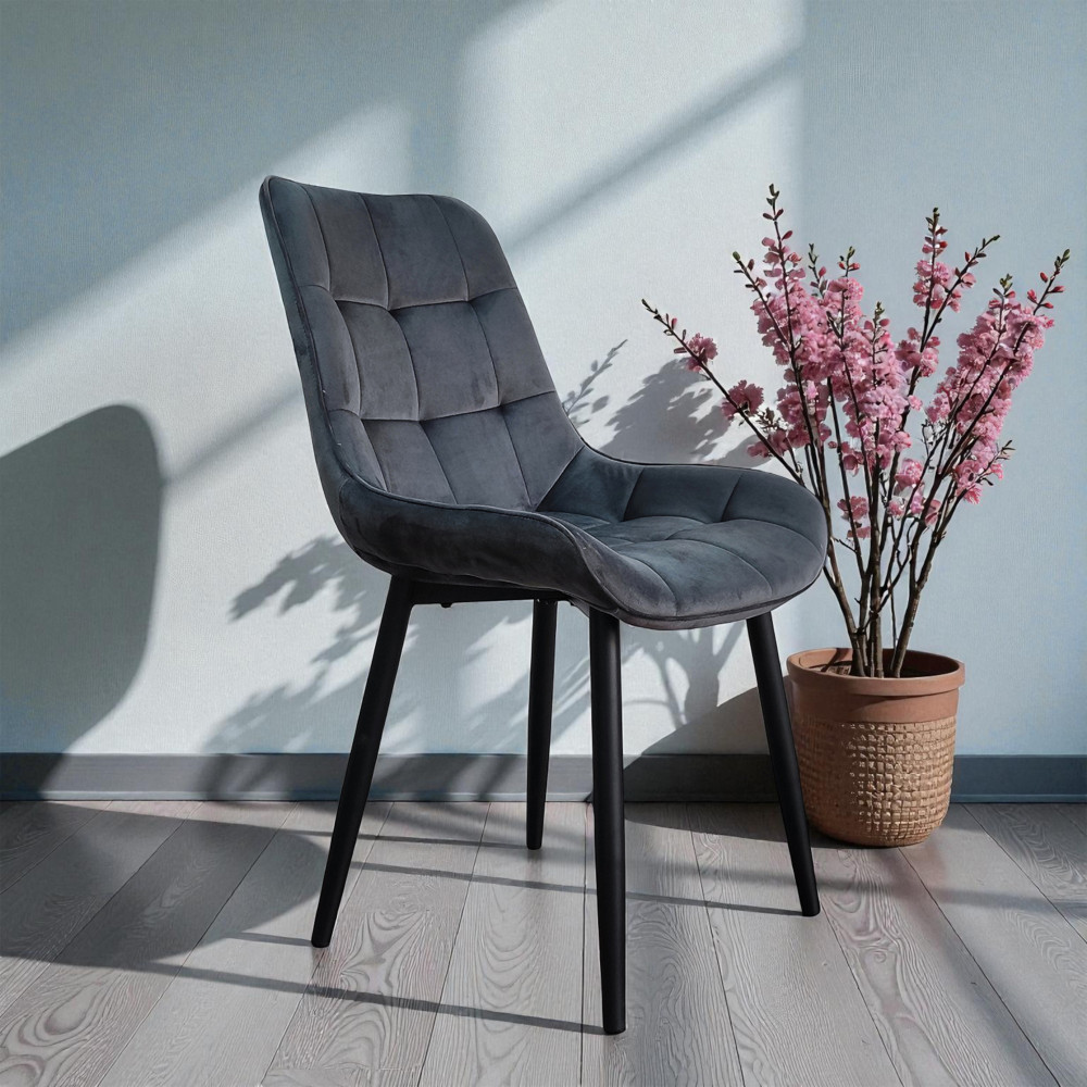 Стул металлический Baizheng 88×40×50 см, текстиль, серый, до 150 кг