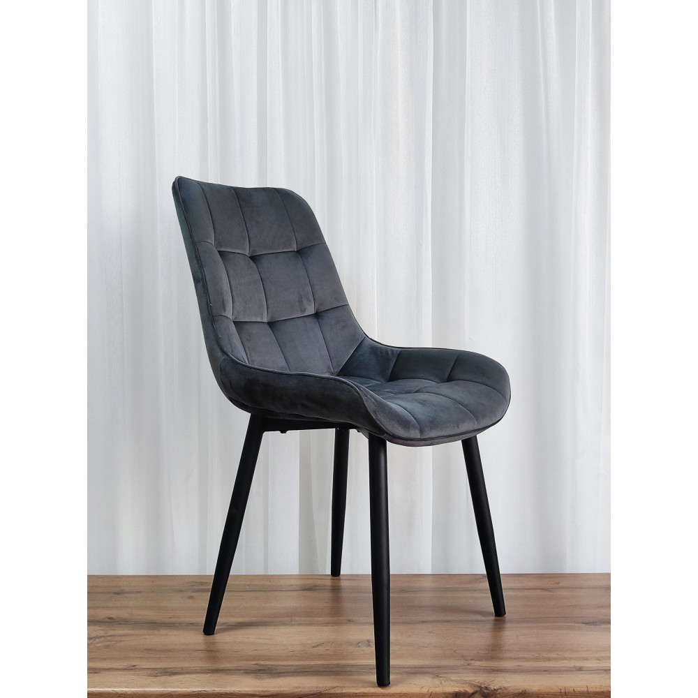 Стул металлический Baizheng 88×40×50 см, текстиль, серый, до 150 кг
