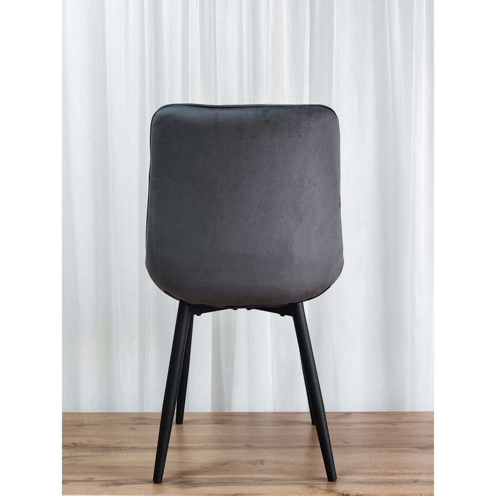Стул металлический Baizheng 88×40×50 см, текстиль, серый, до 150 кг