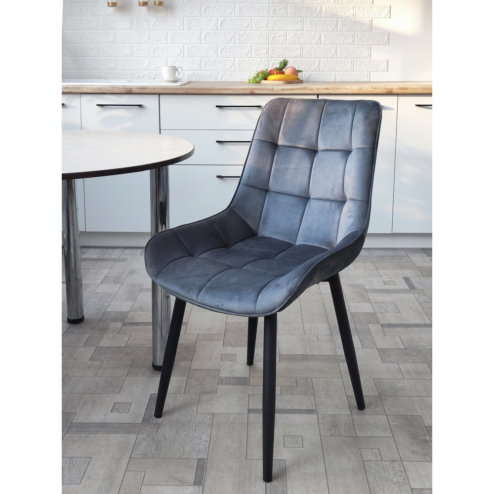 Стул металлический Baizheng 88×40×50 см, текстиль, серый, до 150 кг