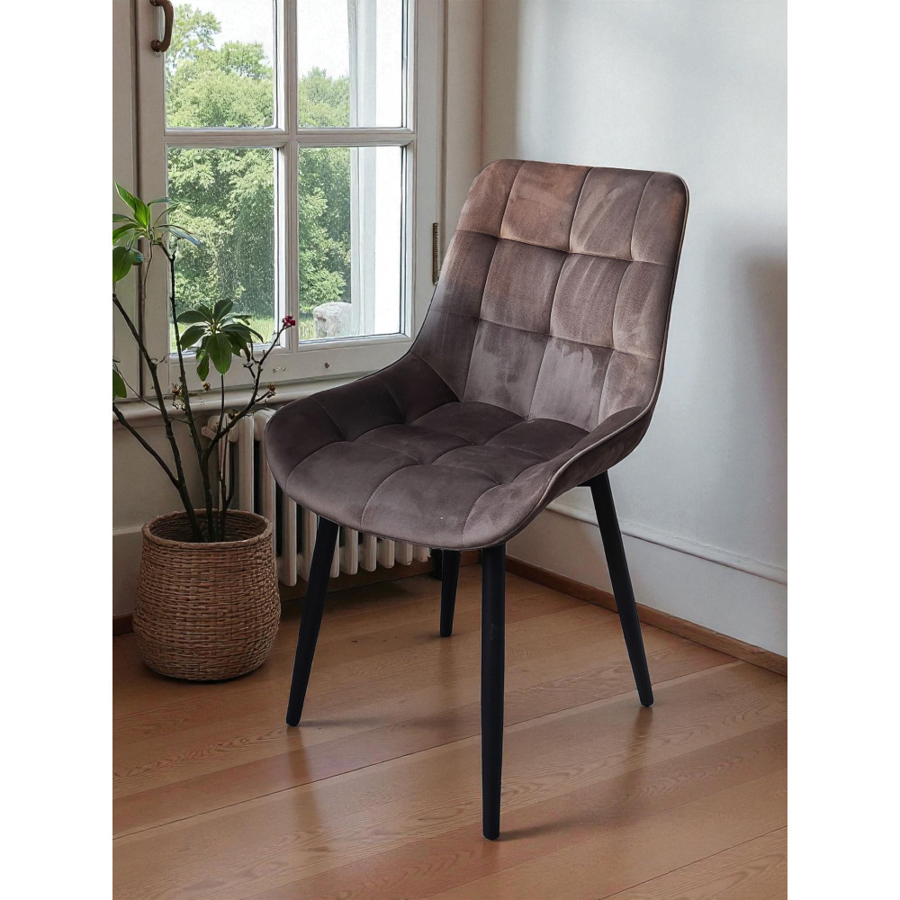 Стул металлический Baizheng 88×40×50 см, текстиль, темно-коричневый, до 150 кг