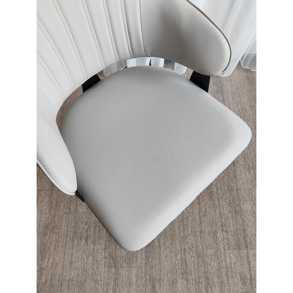 Стул металлический Baizheng 90×49×46 см, искусственная кожа, песочный, до 150 кг
