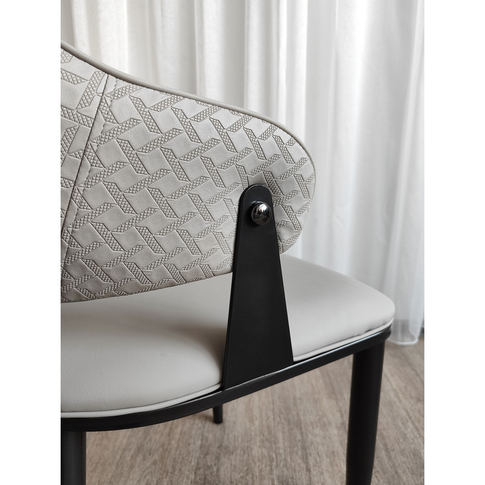 Стул металлический Baizheng 90×49×46 см, искусственная кожа, песочный, до 150 кг